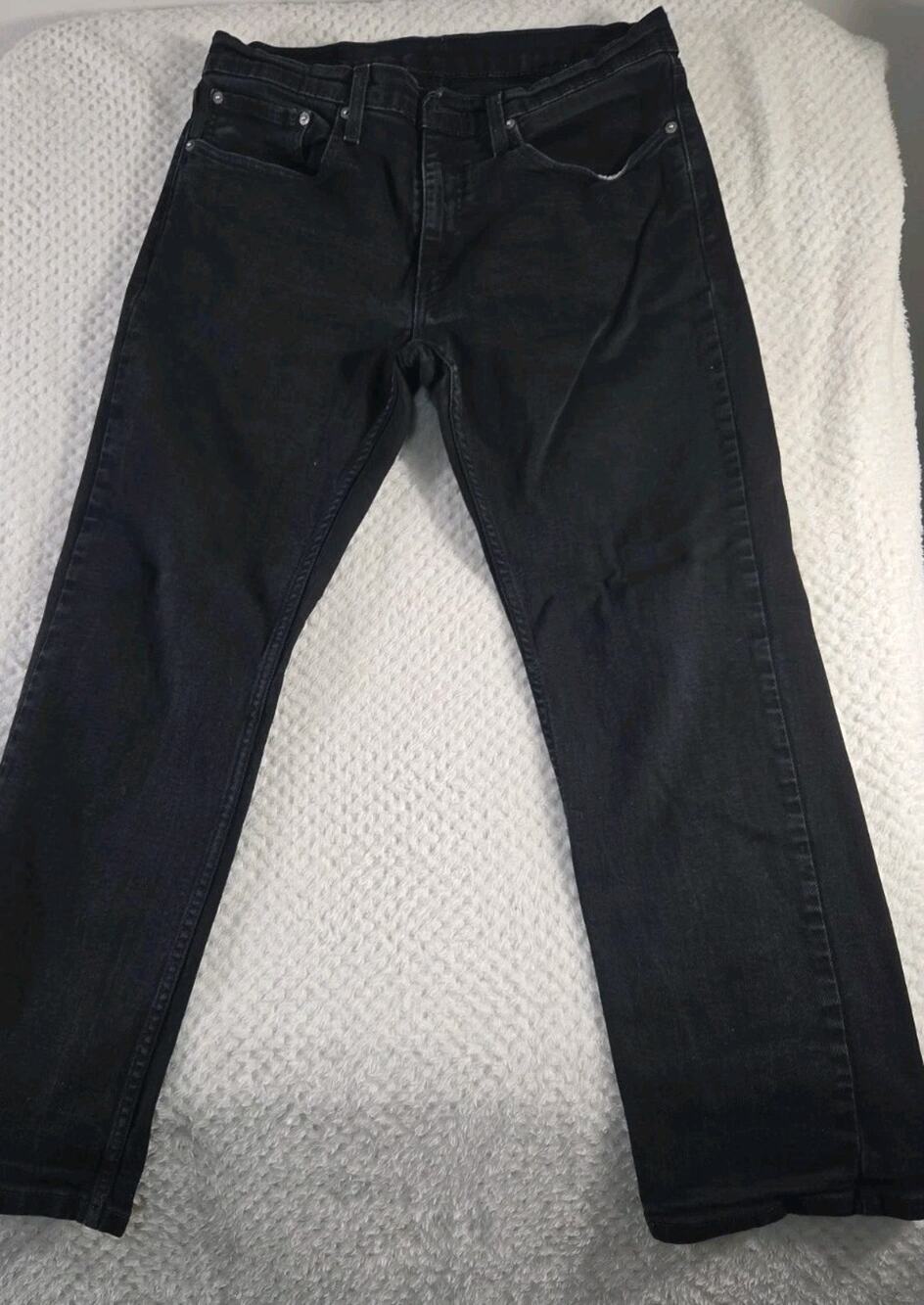 Levi's 559 Relaxed Straight Jeans Mens 34x30 Black Dark Wash Denim Pants #0126
